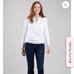 Abbi nursing top white